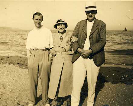 Ron with his mother, Lydia, and father-in-law Harvey Dew.