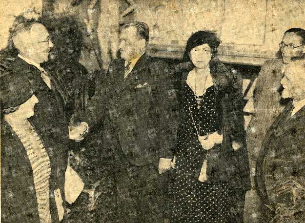 The Alekhines meet Plymouth's Lord Mayor.